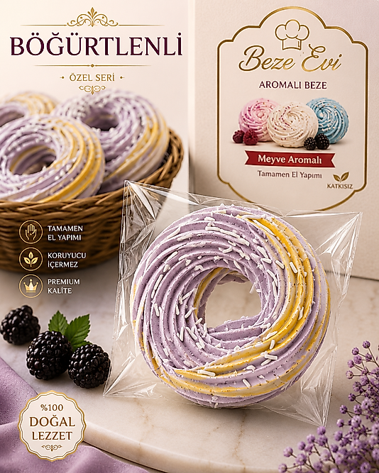 BÖĞÜRTLENLİ HALKA BEZE - KOLİ İÇİ 50 ADET