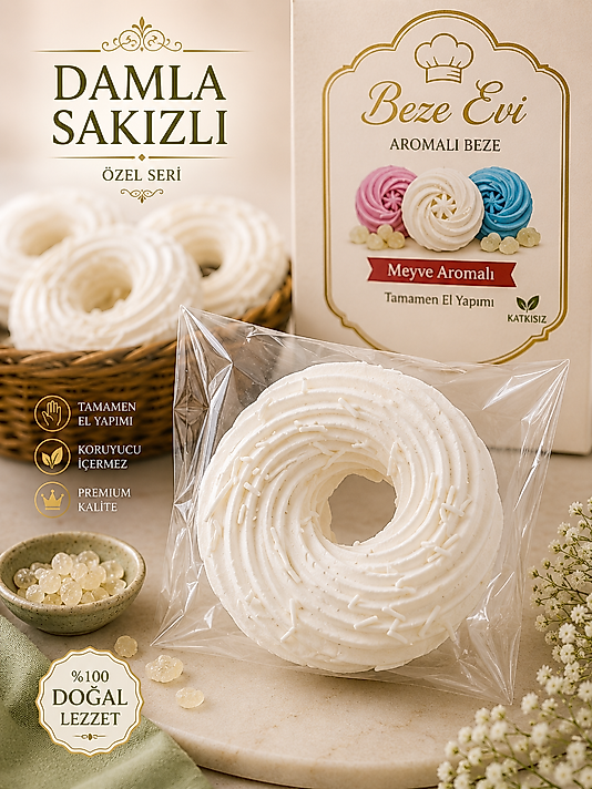 DAMLA SAKIZLI HALKA BEZE- KOLİ İÇİ 50 ADET